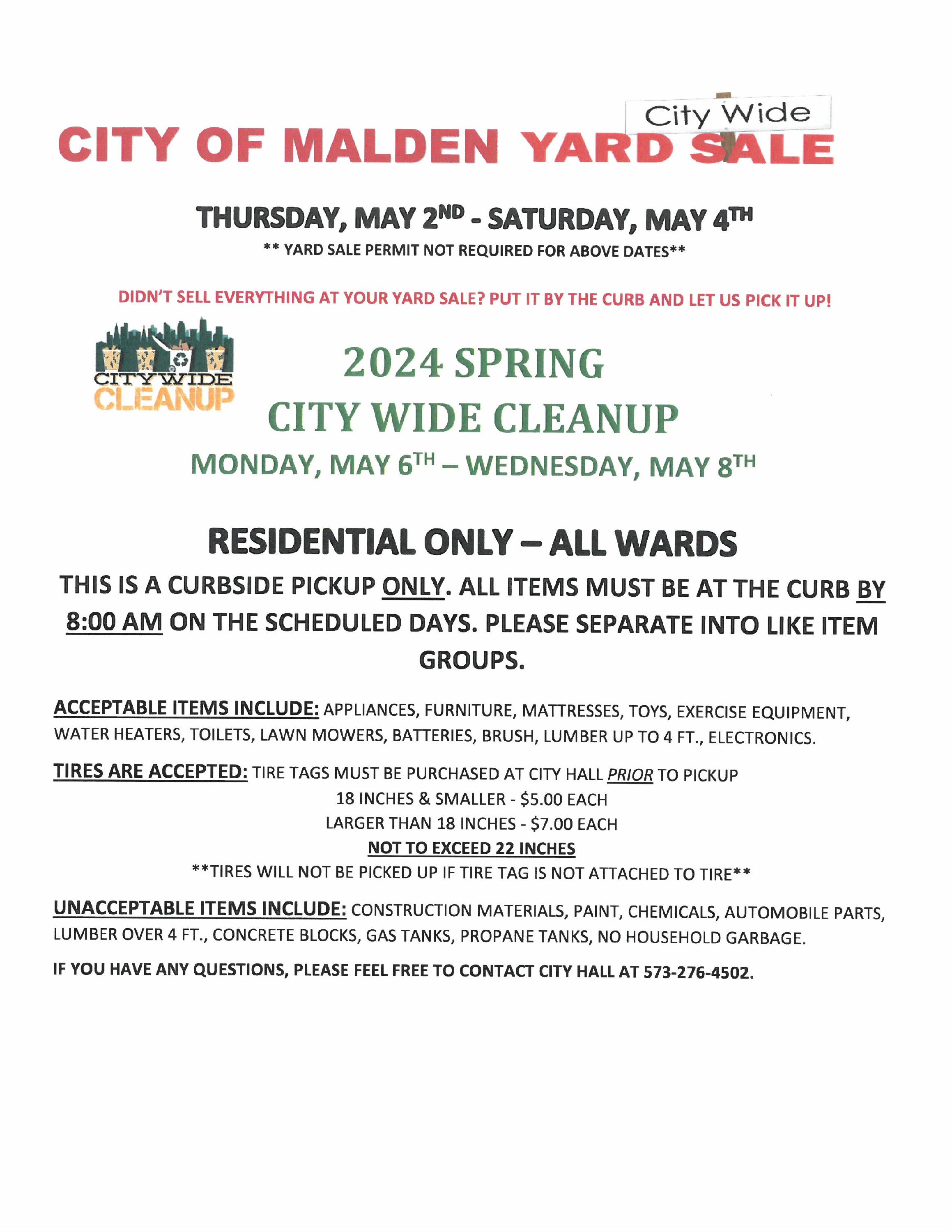 2024 Yard Sale & Cleanup